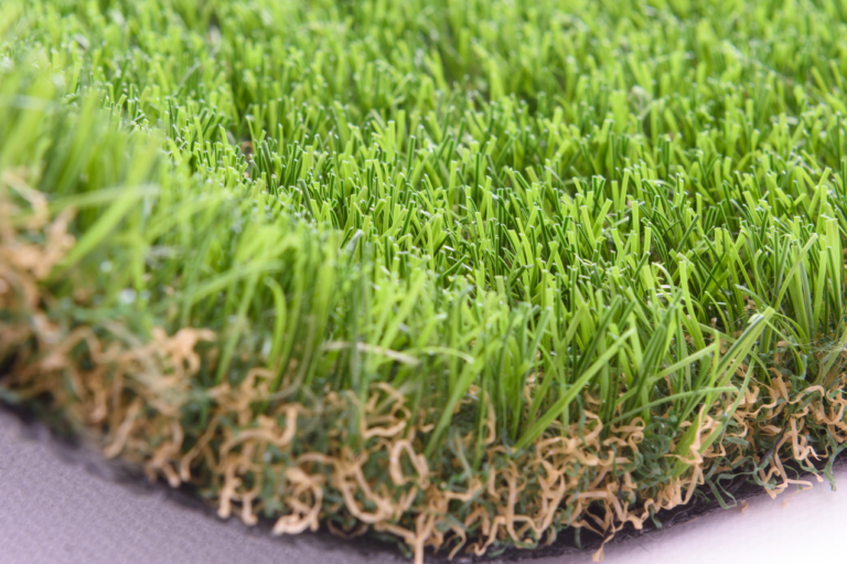 Close-up of durable artificial grass blades that resist wear in the Arizona sun